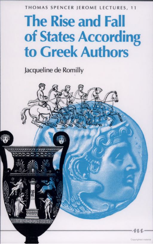 The rise and fall of states according to Greek authors (Jerome lectures)