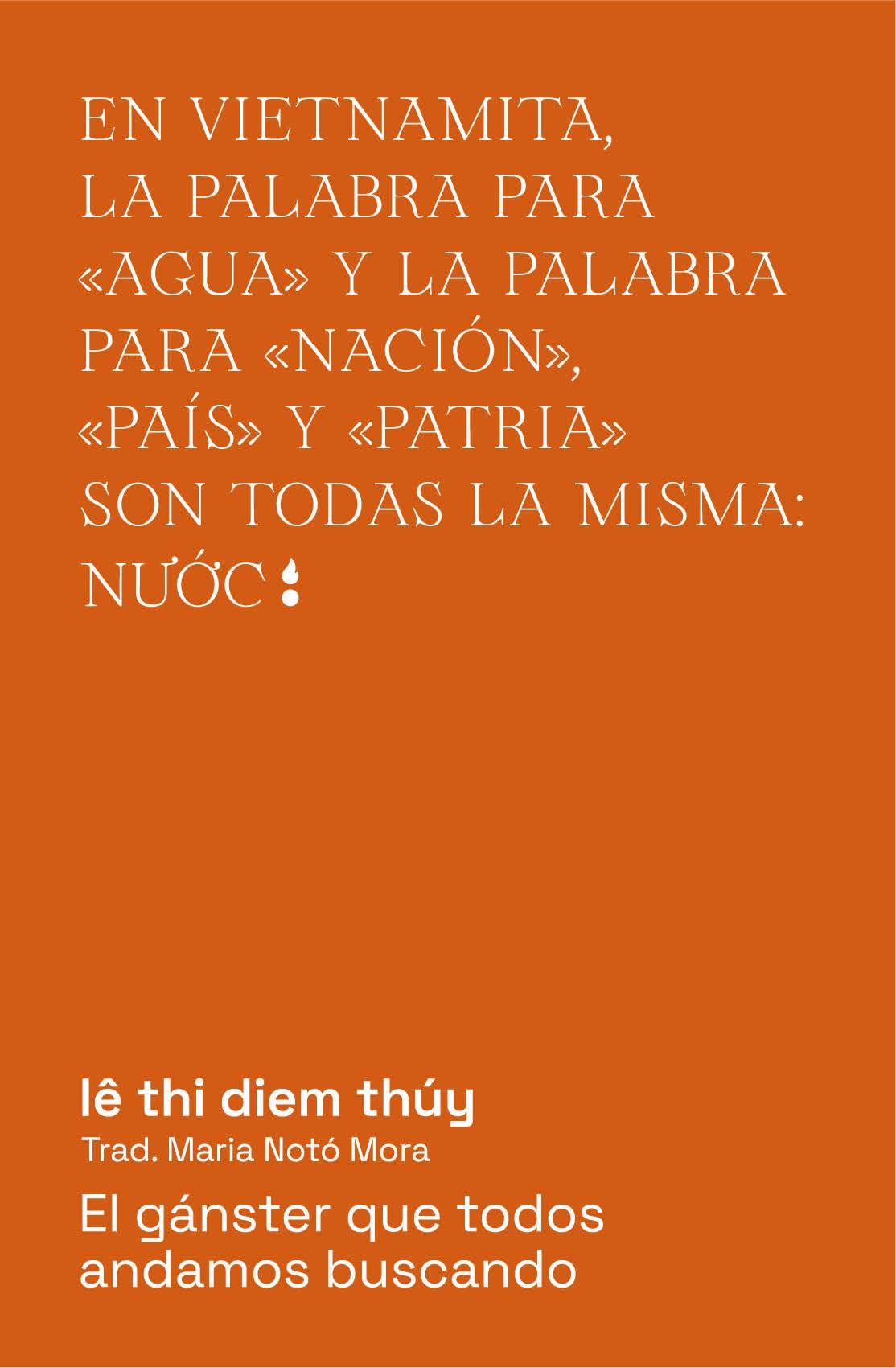 Portada de El gánster que todos andamos buscando, de Lê Thi Diem Thúy