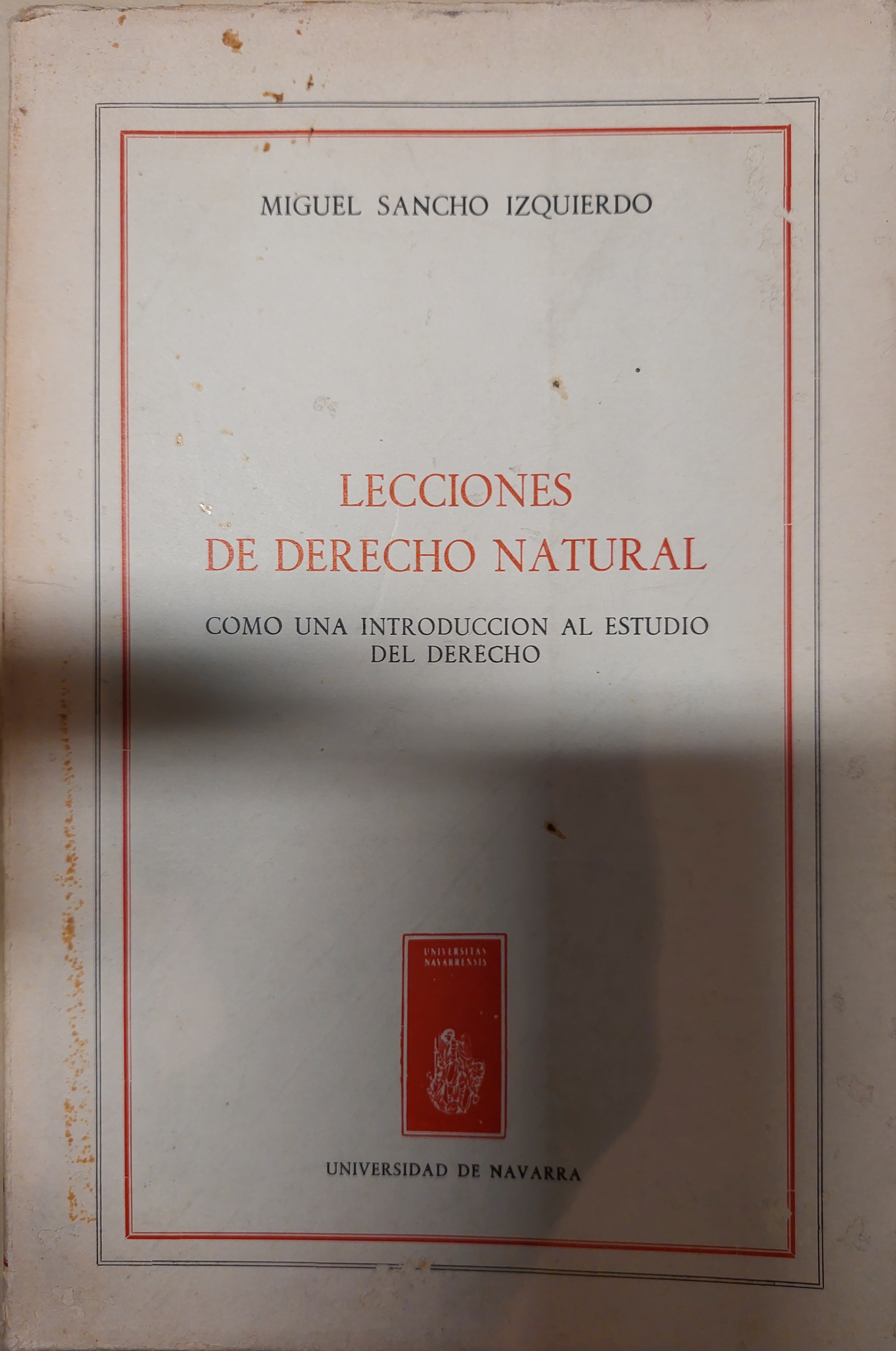 Lecciones de Derecho Natural (Paperback)