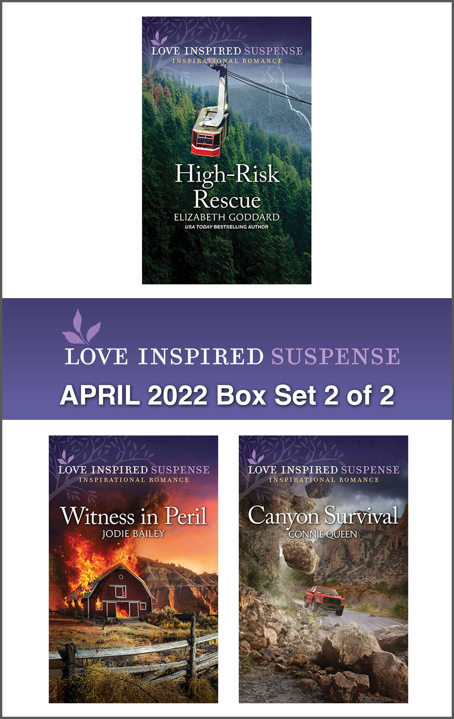 Love Inspired Suspense April 2022 - Box Set 2 of 2/High-Risk Rescue/Witness in Peril/Canyon Survival (Honor Protection Specialists Book 1)