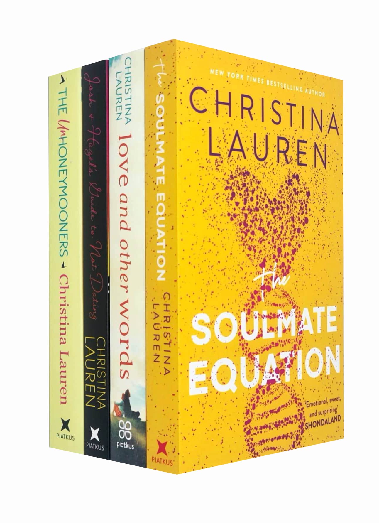 Christina Lauren 4 Books Collection Set (The Unhoneymooners, The Soulmate Equation, Love and Other Words & Josh and Hazel's Guide to Not Dating)