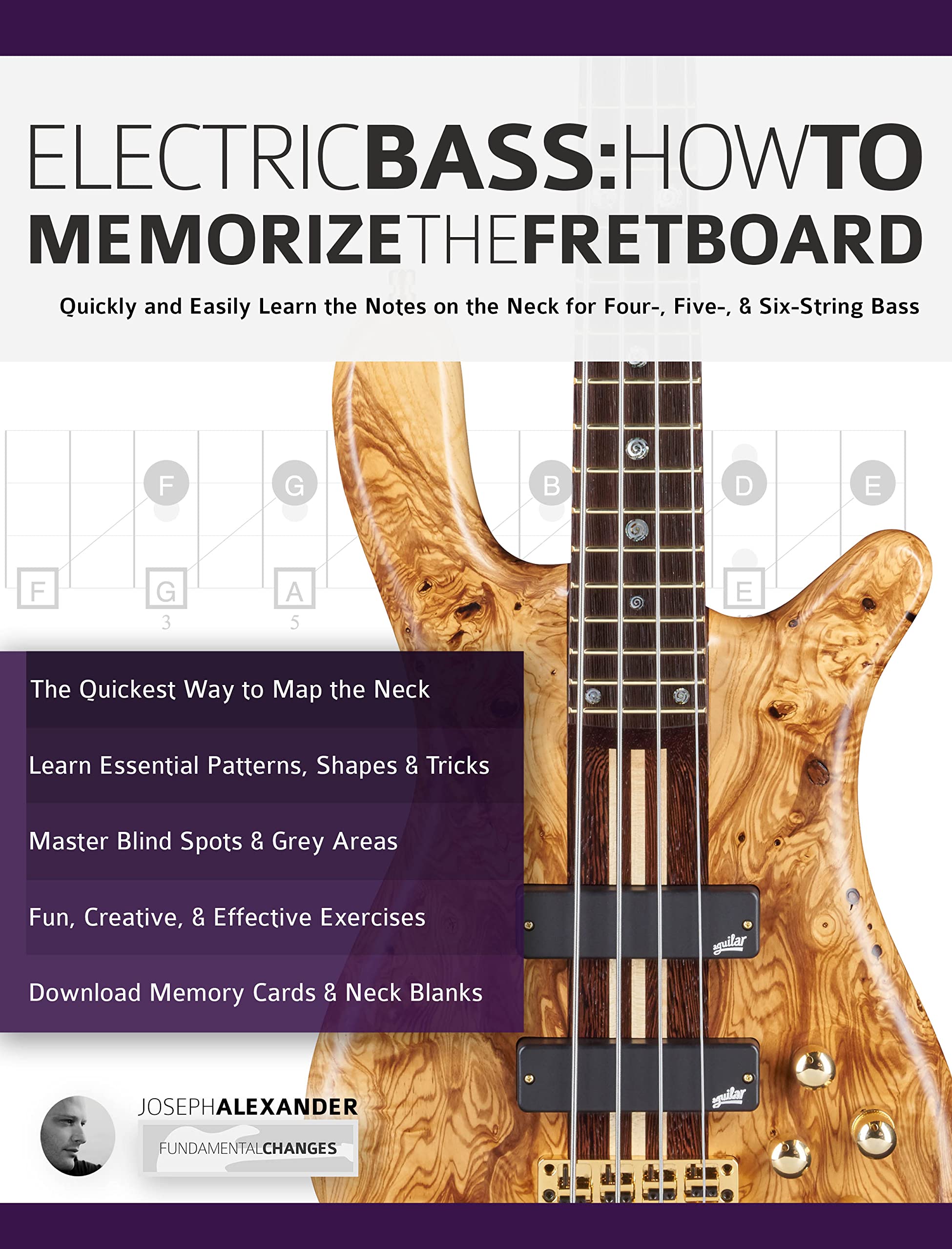 Electric Bass: How To Memorize The Fretboard: Quickly and Easily Learn the Notes on the Neck for Four-, Five-, & Six-String Bass (Learn how to play bass)