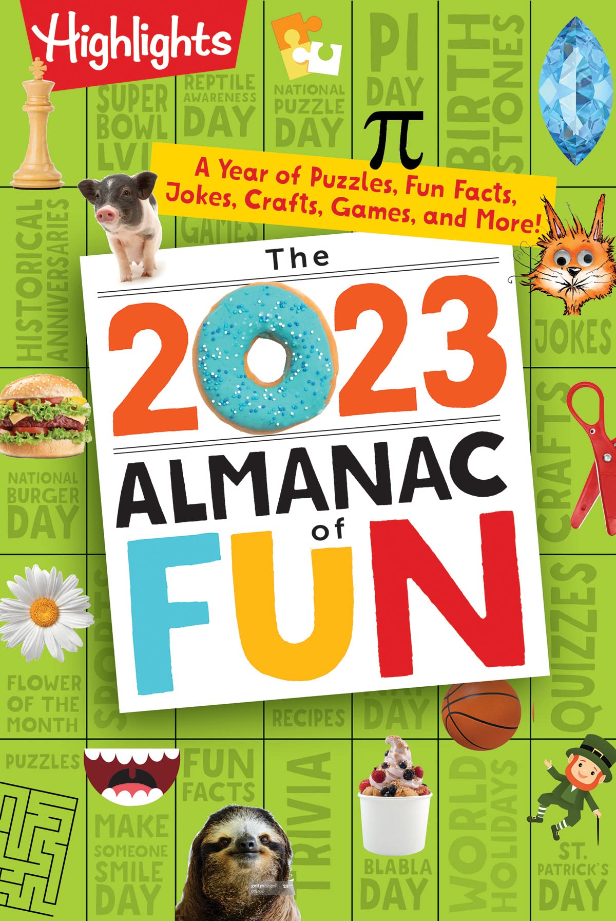 The 2023 Almanac of Fun: A Year of Puzzles, Fun Facts, Jokes, Crafts, Games, and More! (Highlights Almanac of Fun)