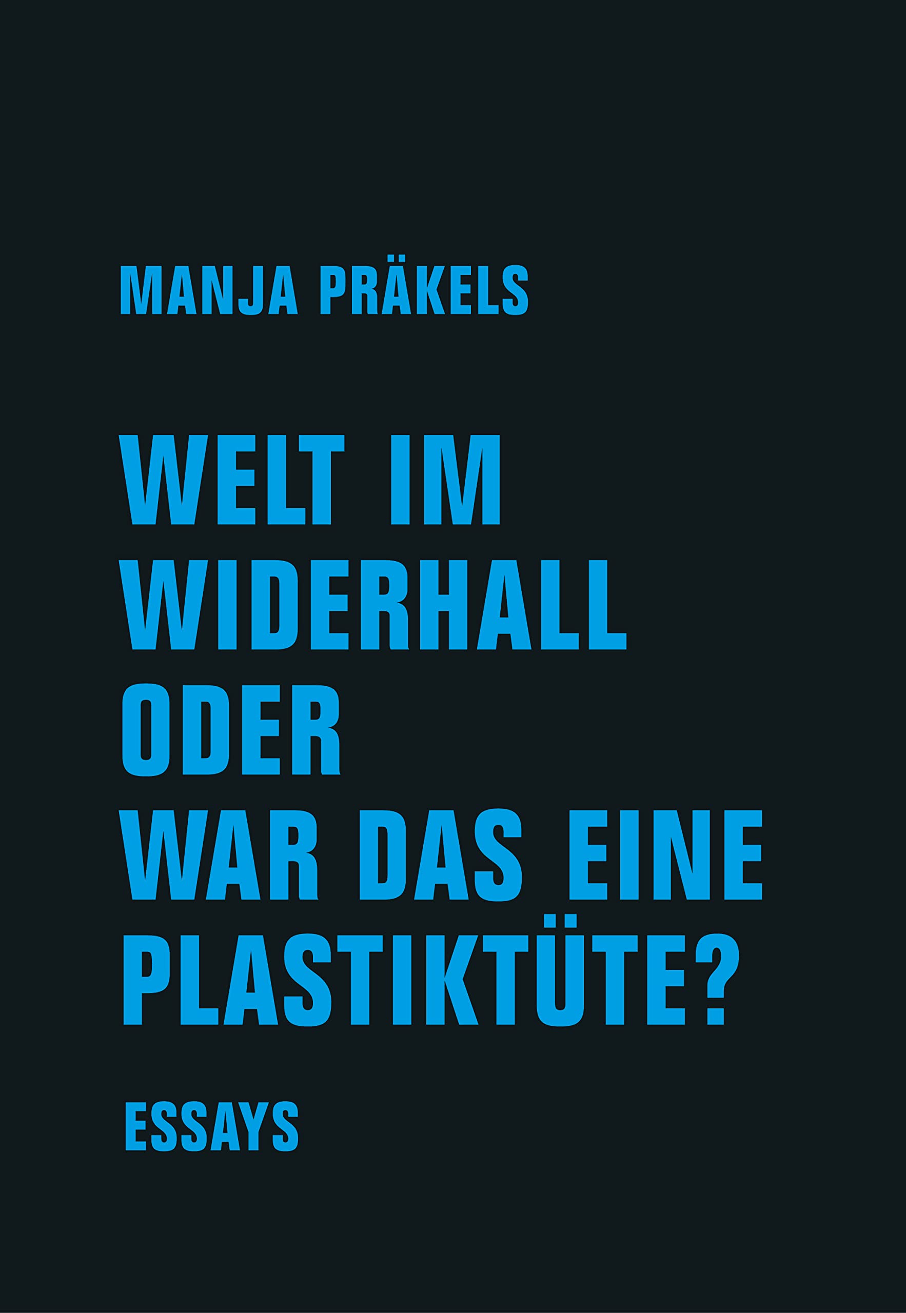Welt im Widerhall oder war das eine Plastiktüte?: Essays (German Edition)