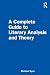 A Complete Guide to Literary Analysis and Theory by Michael Ryan A Complete Guide to Literary Analysis and Theory by Michael Ryan