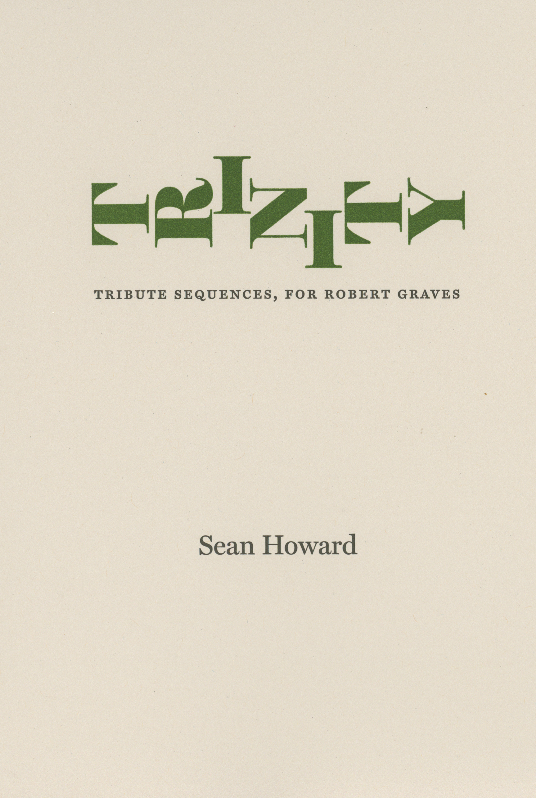 Trinity: Tribute Sequences, for Robert Graves (Paperback)