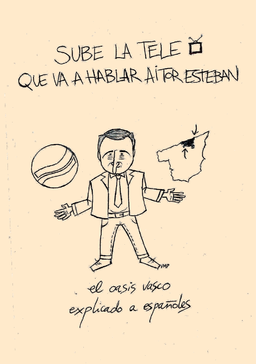 Sube la tele que va a hablar Aitor Esteban. El oasis vasco explicado a los españoles