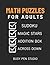 Math Puzzle Books For Adults (OVER 300+ activities)