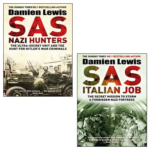 Damien Lewis 2 Books Collection Set (SAS Italian Job, SAS Nazi Hunters)