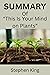 Summary of This is your mind on plants by Michael Pollan by Stephen King