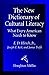 The New Dictionary Of Cultural Literacy by E D Hirsch