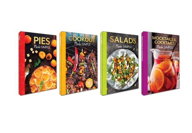 Recipes Made Simple 4 Cookbook Set-Includes Cookout, Cocktails, Salads and Pies (Paperback)