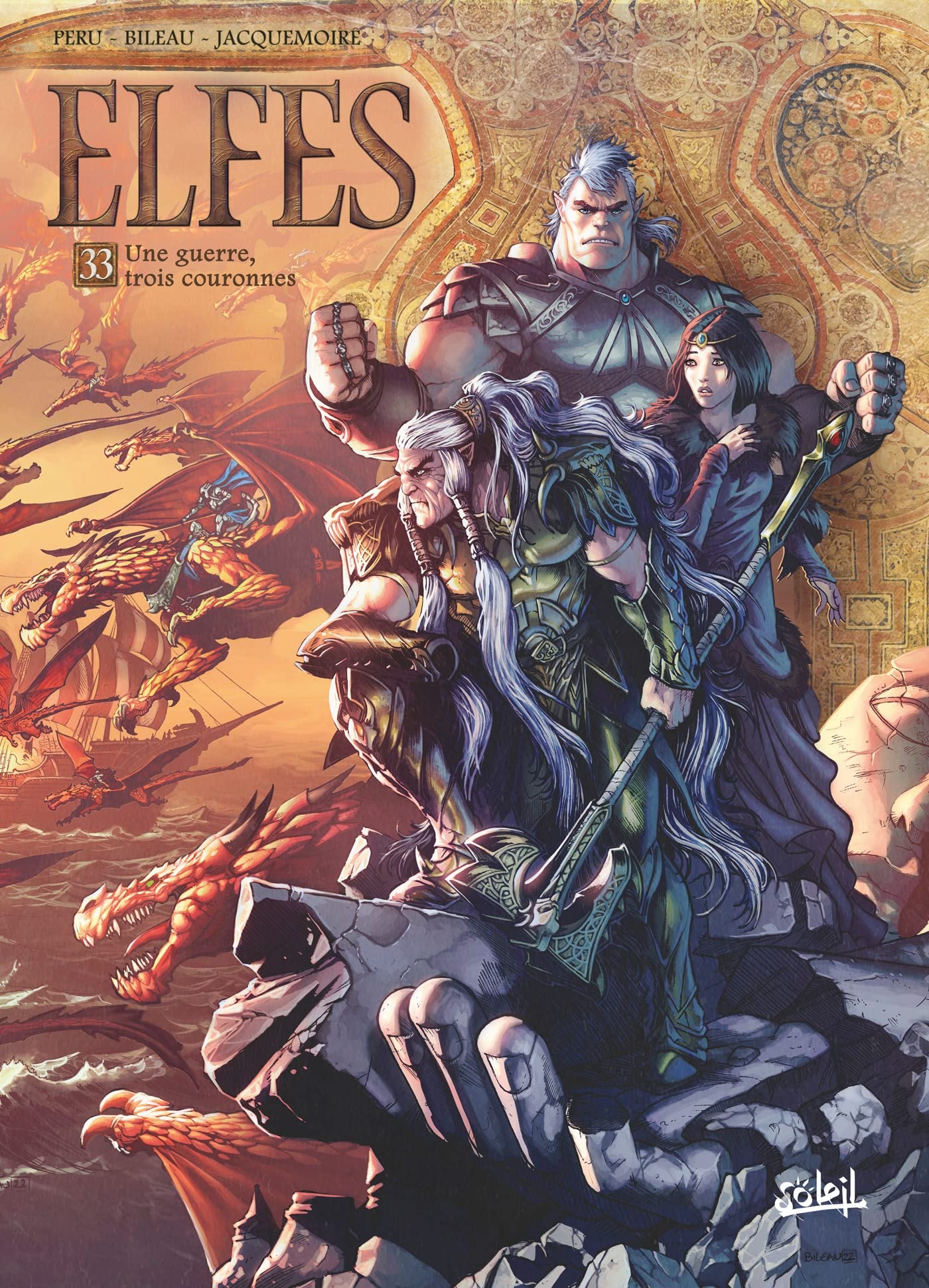 Elfes T33: Une guerre, trois couronnes (Les Terres d'Arran - Elfes) (French Edition)