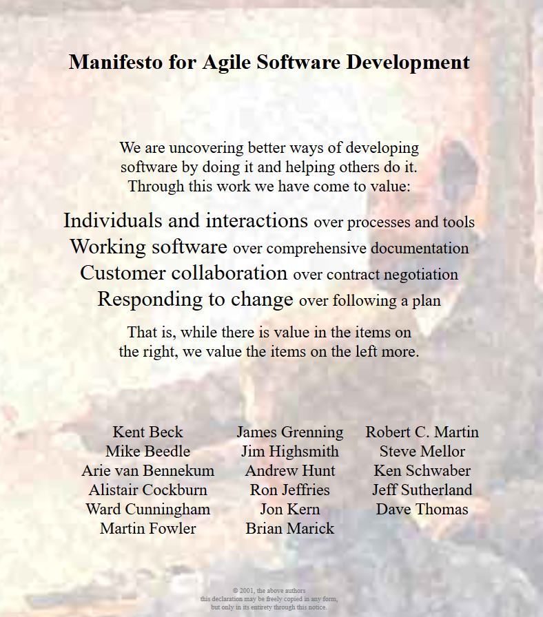 Manifesto for Agile Software Development (ebook)