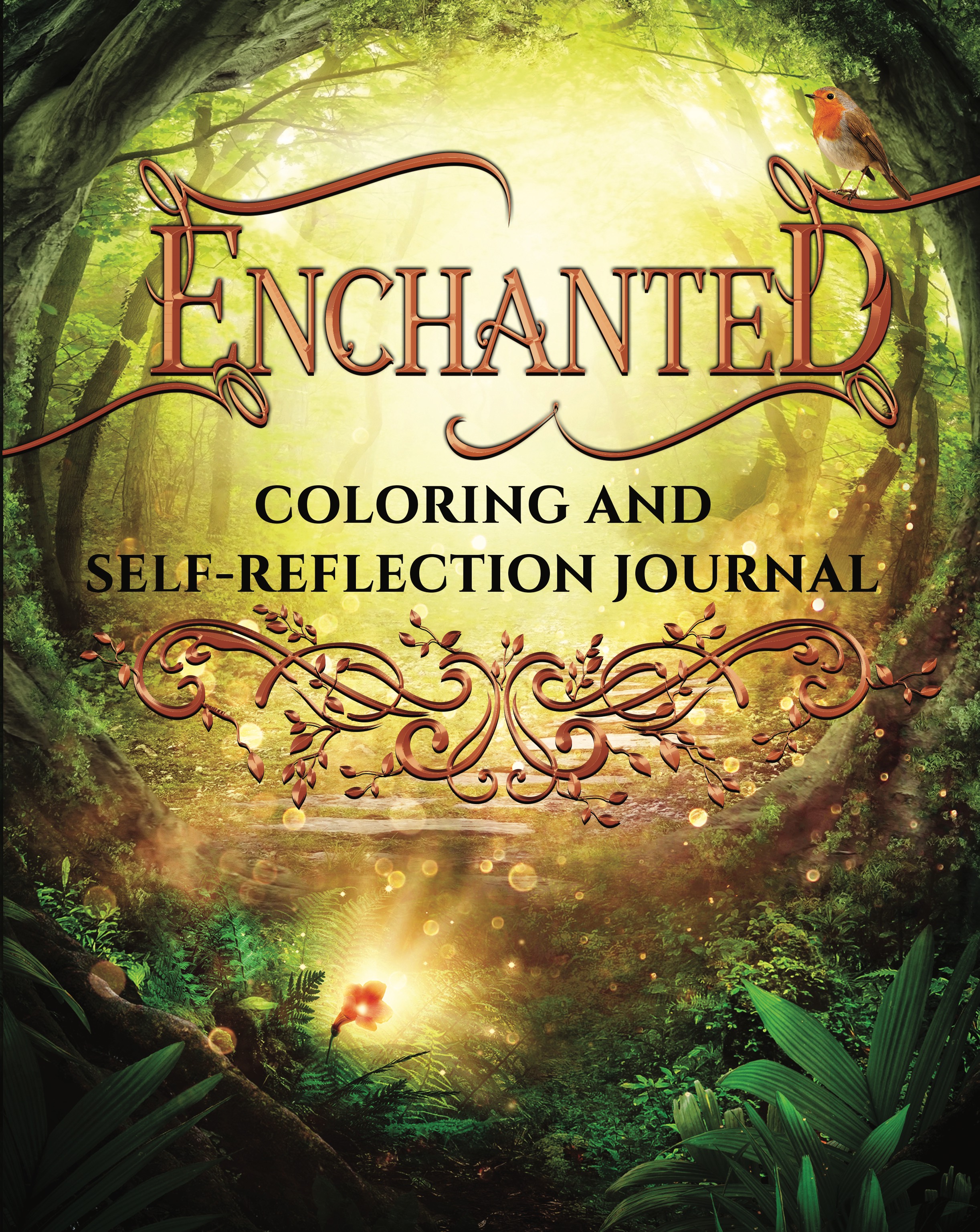 Enchanted Coloring and Self-reflection Journal