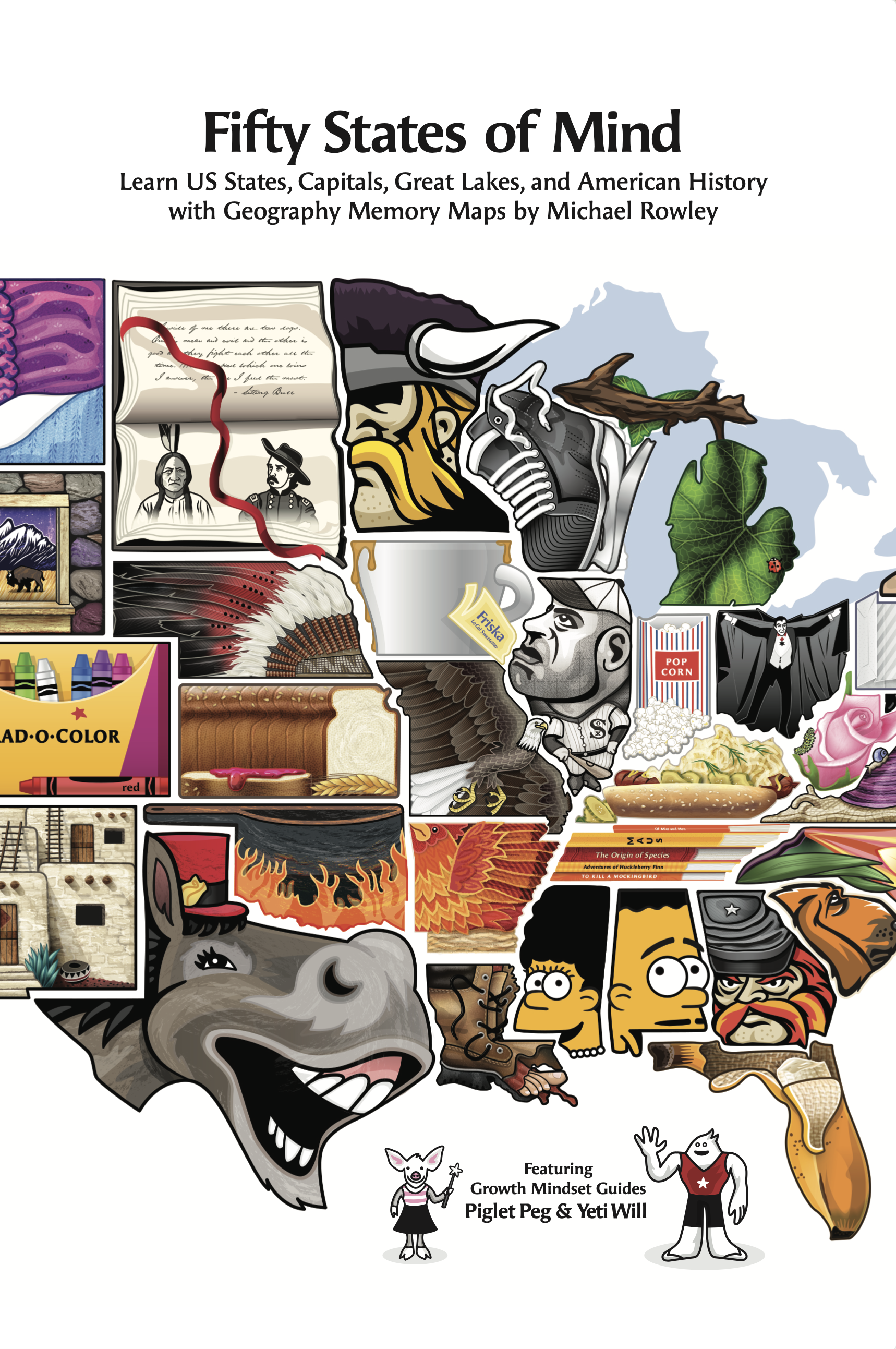 Fifty States of Mind: Learn US States, Capitals, Great Lakes, and American History with Geography Memory Maps