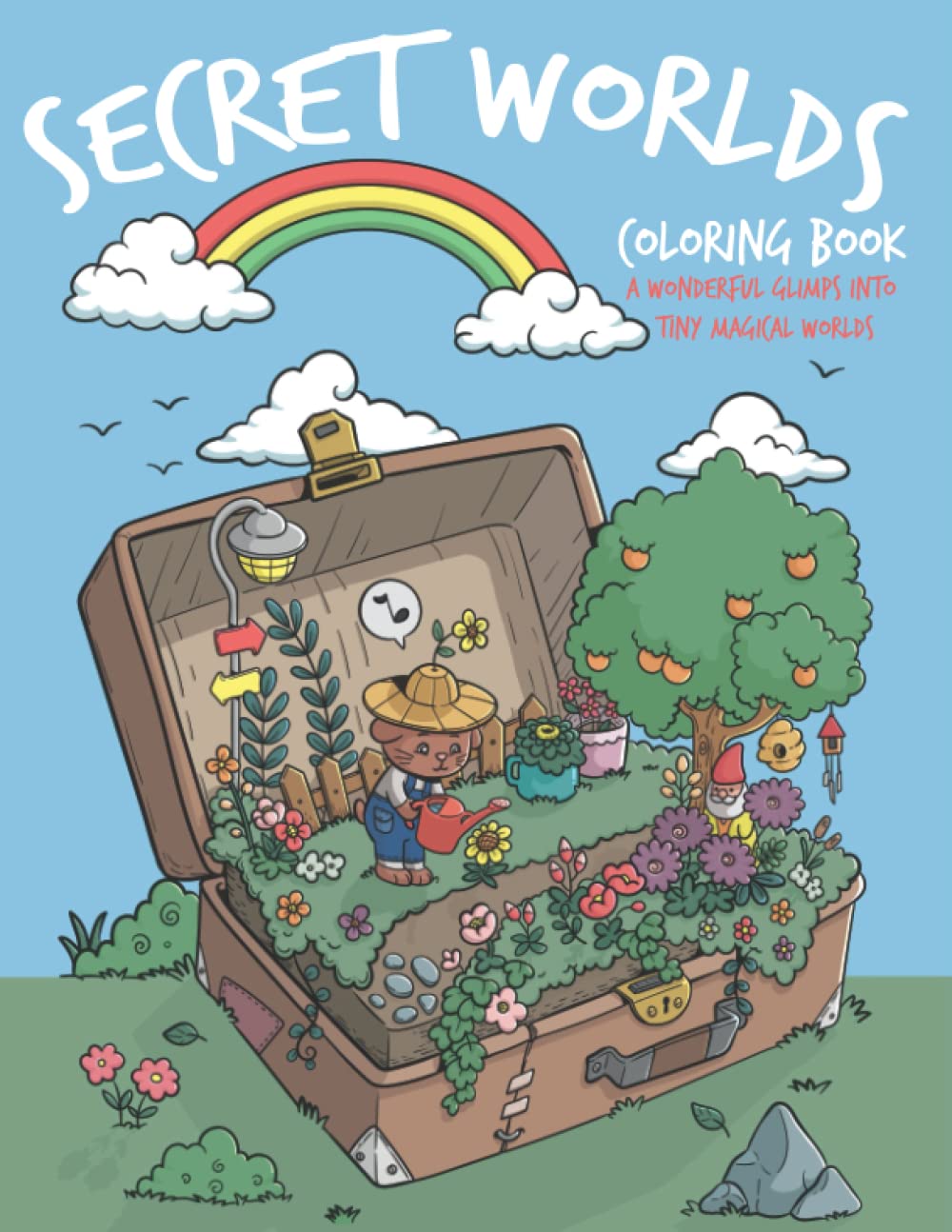 Secret Worlds Coloring Book: Unique glimpse into the secret life of magical tiny creatures and their cozy homes. (Paperback)