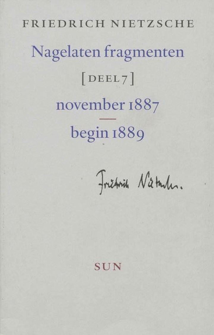 Nagelaten fragmenten; deel 7: november 1887 - begin 1889 (Paperback)