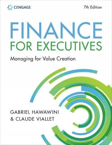 Finance for Executives Managing for Value Creation (Paperback)