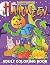 Large print halloween adult coloring book by Debby Jones
