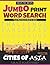 Jumbo Print Word Search (Travel Word Search Books for Adults) Book 3: Cities of Asia: Extra Large Print