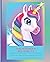 Unicorn Primary Composition Notebook: Colorful glossy cover with colored interior Grades k-2:: 100 Pages 7.5x9.5 Wide Ruled with dotted midline