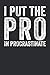 I Put The Pro In Procrastinate: Blank Lined Journal - Funny Notebook Office Gag Gift For Coworkers Colleagues And Procrastinators