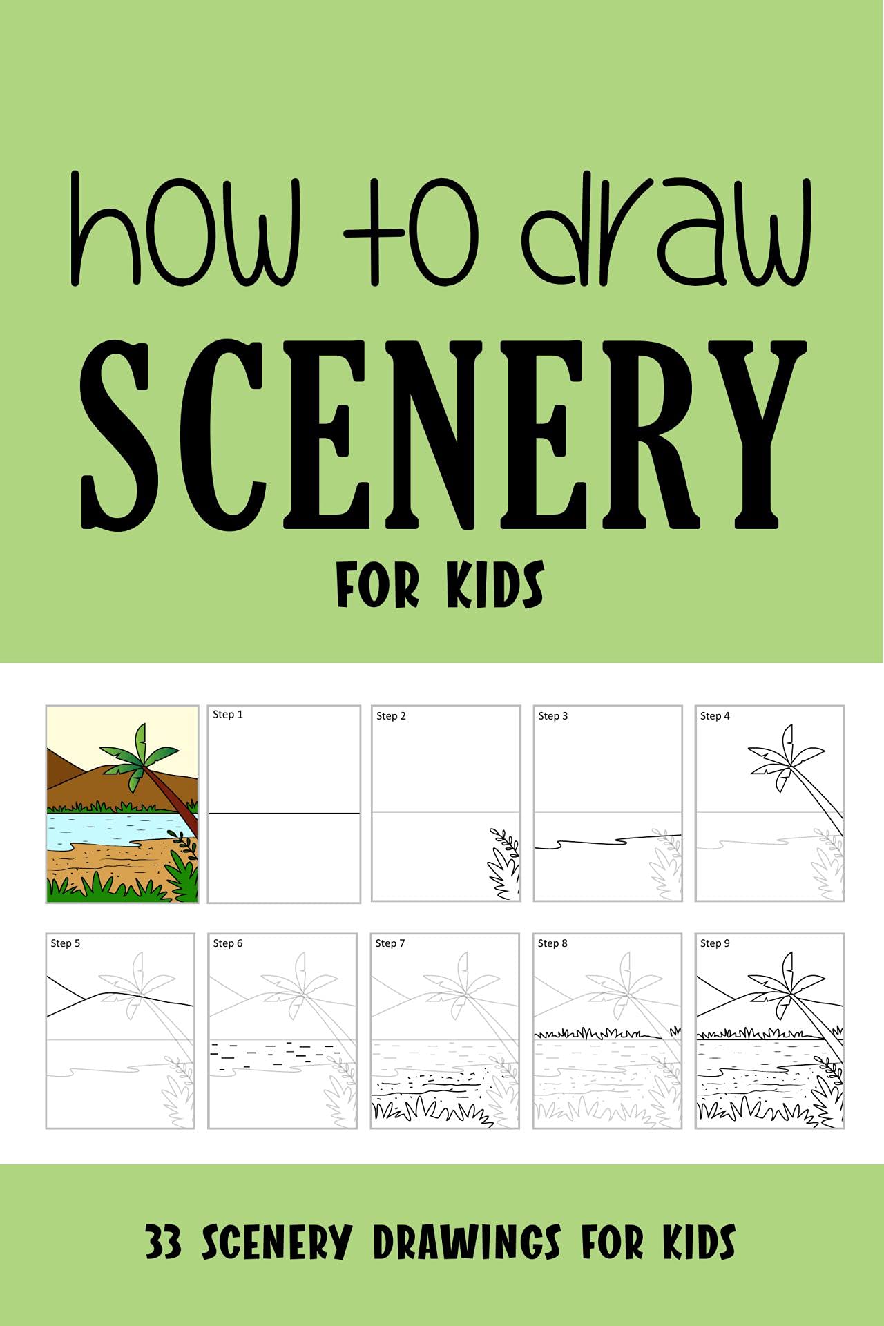 How to Draw Scenery for Kids (Kindle Edition)