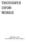 Thoughts Upon Words
