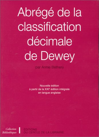 Abrégé de la classification décimale de Dewey (Paperback)