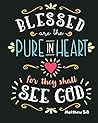 Matthew 5:8 Blessed Are The Pure In Heart For They Shall See God: Gifts For Christian Gratuation Brothers, Christian Gifts For Men, 8x10 Inches Dot Grid Blank Notebook (Bible Journal)