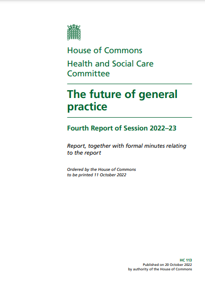 The future of general practice Fourth Report of Session 2022–23