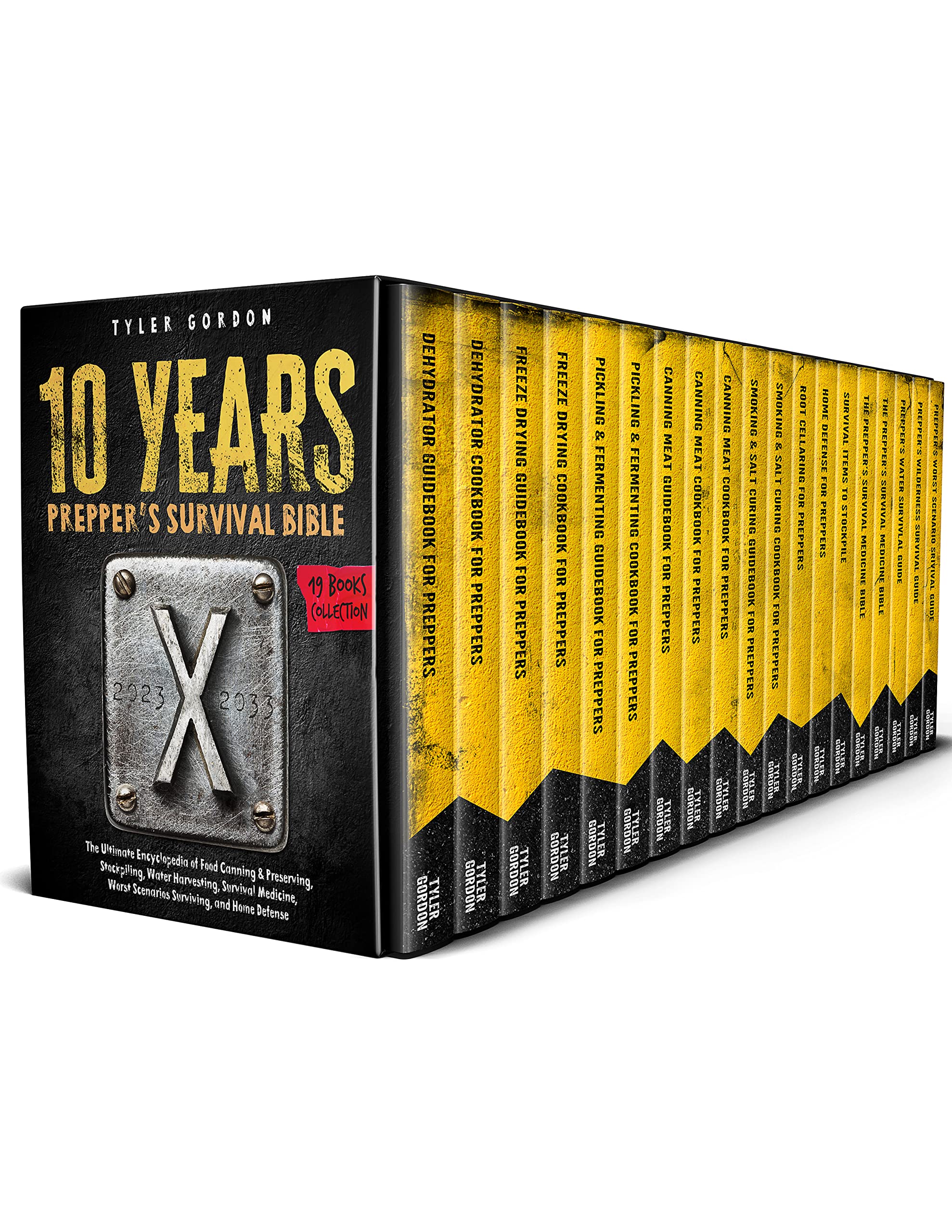 The 10 Years Prepper's Survival Bible: [19 in 1] The Ultimate Encyclopedia of Food Canning & Preserving, Stockpiling, Water Harvesting, Survival Medicine, Worst Scenarios Surviving, and Home Defense (Kindle Edition)