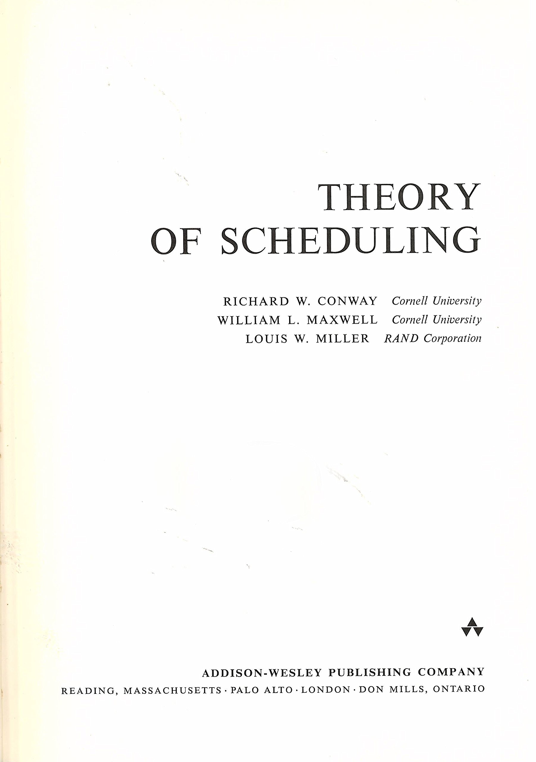 Theory of Scheduling (Hardcover)
