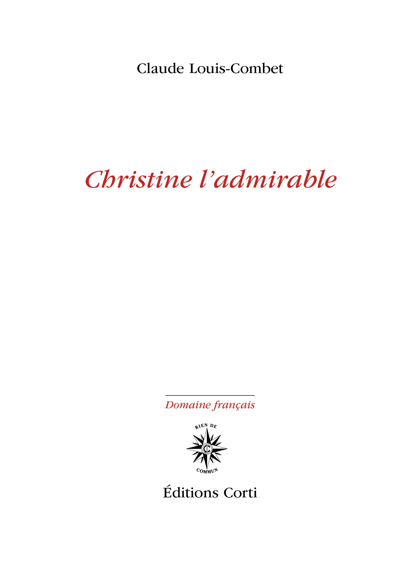 Christine l’admirable (Paperback)