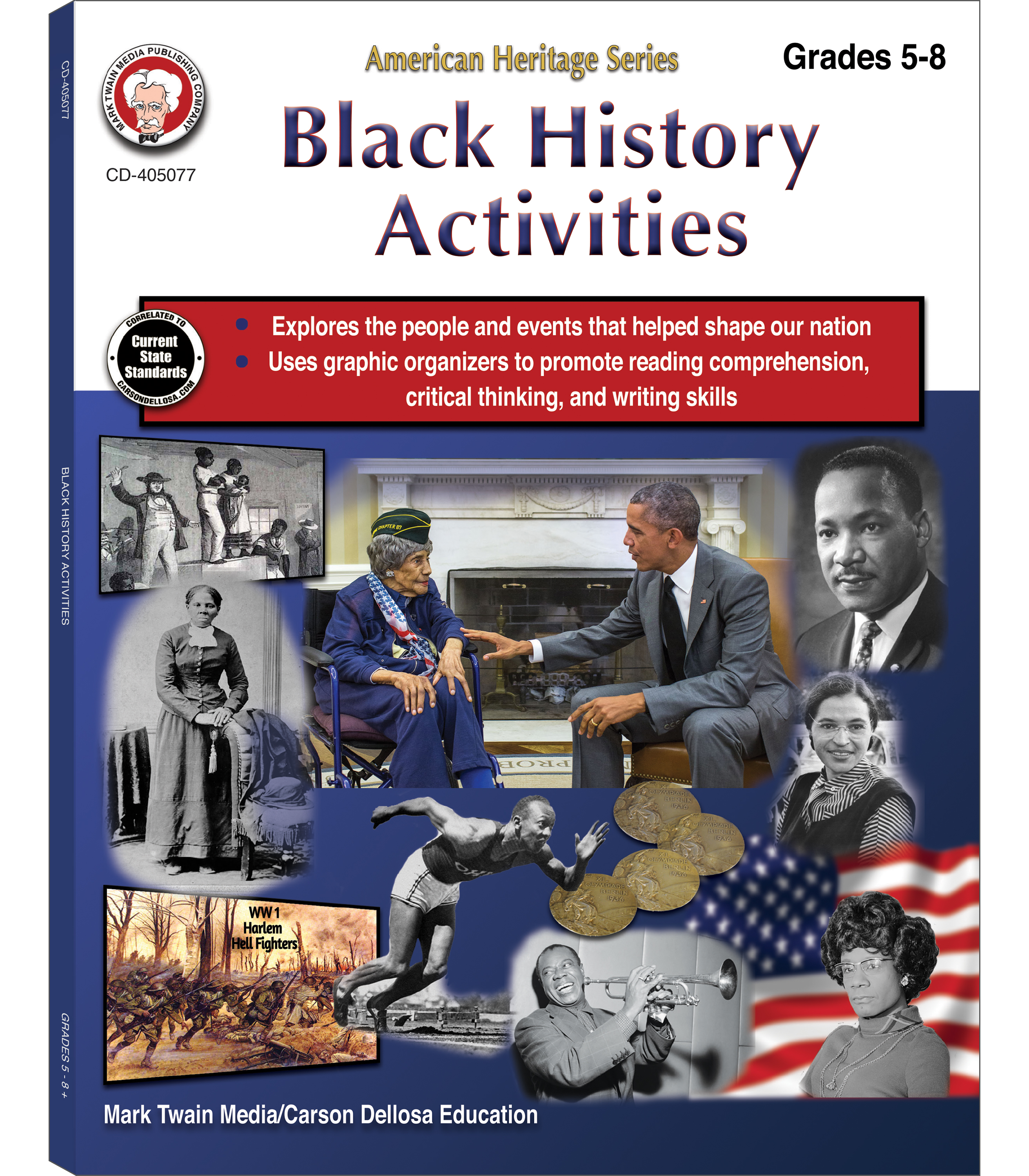 Black History Activities Workbook, African American History 5th Grade Workbooks and Up, Slavery, Reconstruction, and the 20th Century Black History Books, Grade 5-8 Classroom or Homeschool Curriculum