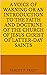 A Voice of Warning Or an introduction to the faith and doctrine of The Church of Jesus Christ of Latter-Day Saints