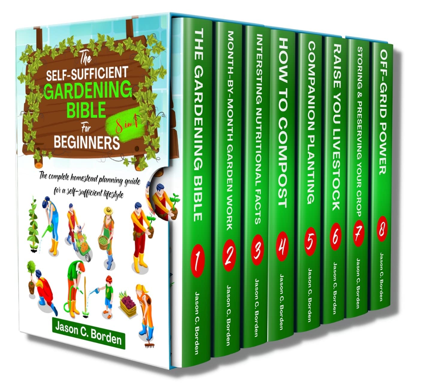 The Self-Sufficient Gardening Bible for Beginners: (8 in 1) The Complete Homestead Planning Guide for a Self-Sufficient Lifestyle