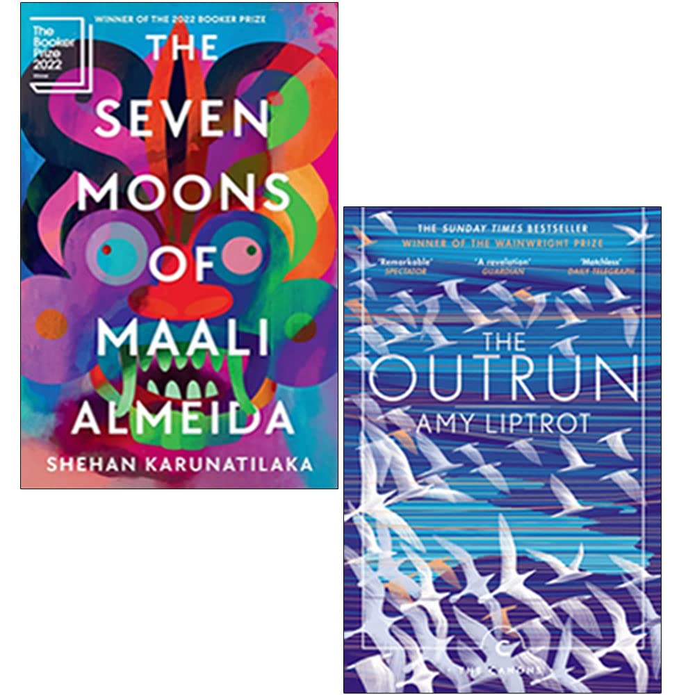 The Seven Moons of Maali Almeida [Hardcover] By Shehan Karunatilaka & The Outrun By Amy Liptrot 2 Books Collection Set (Paperback)