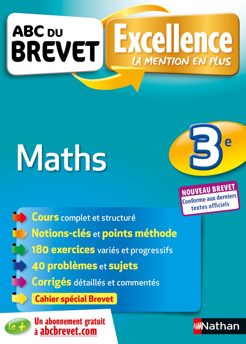 ABC du Brevet Excellence Maths 3e - Nouveau Brevet (Paperback)