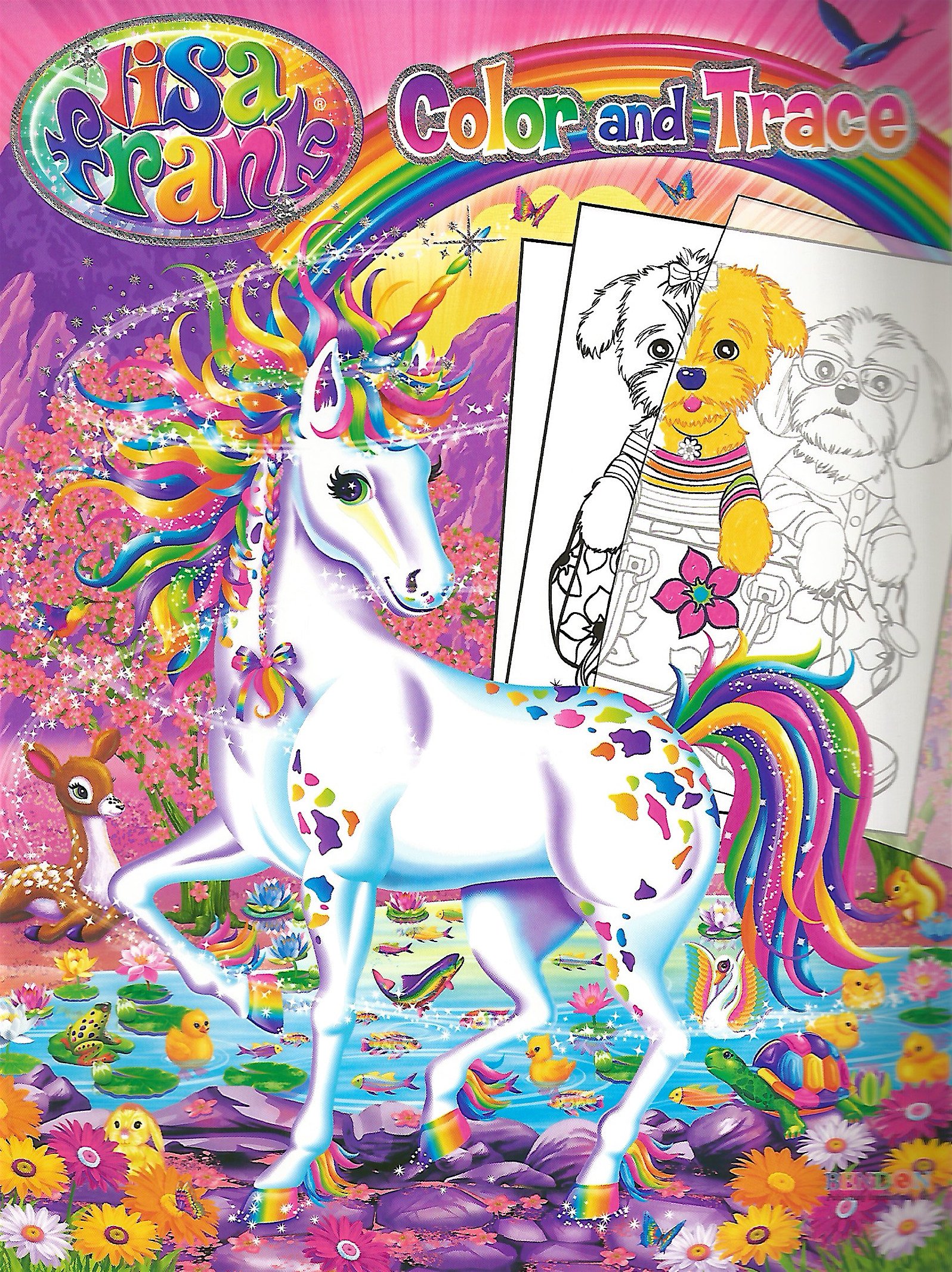 Lisa Frank Color and Trace Book with Stand-up Characters (Toy)