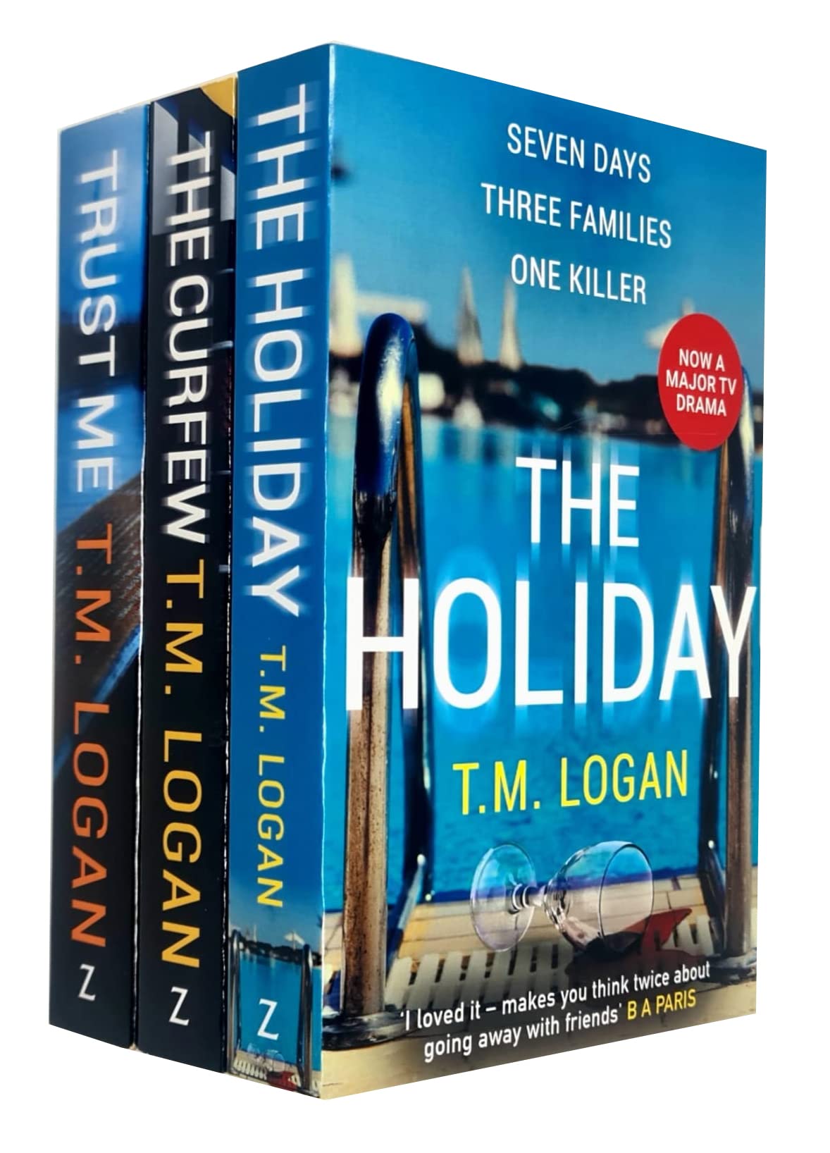 T M Logan Collection 3 Books Set (The Holiday, The Curfew, Trust Me)