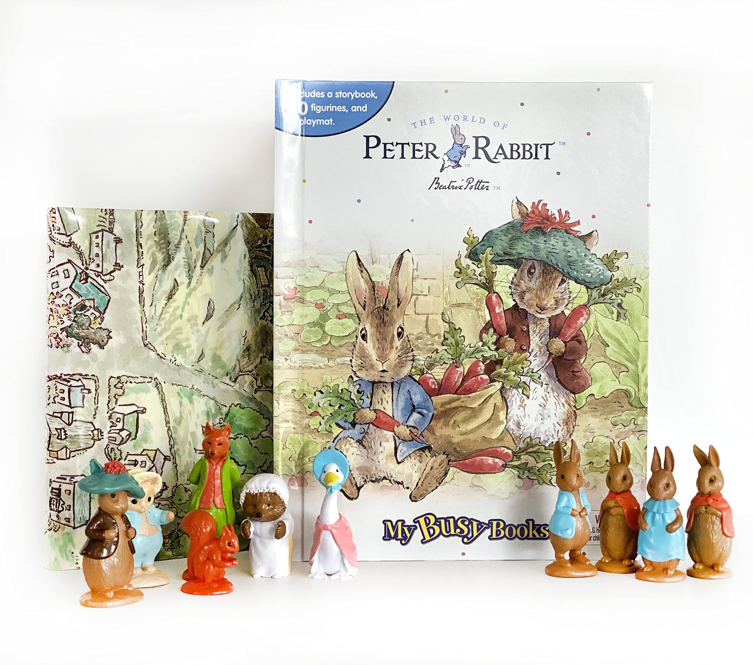 Peter Rabbit / The World of Beatrix Potter My Busy Books - Storybook, 10 figurines, playmat (Board book)