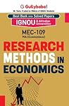 MEC109 Research Methods in Economics (IGNOU Help book for MEC-109 in English Medium) - 2018