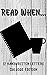 Read When...12 Handwritten Letters College Edition: I Wrote A Book About You And Things You Need To Know; 12 Prompts; Open When Letters; Graduation Gift To Fill In