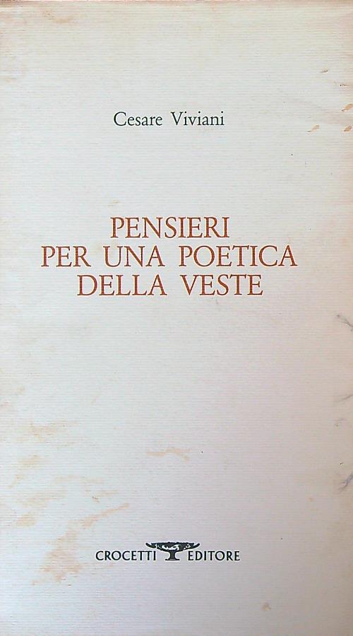 Pensieri per una poetica della veste