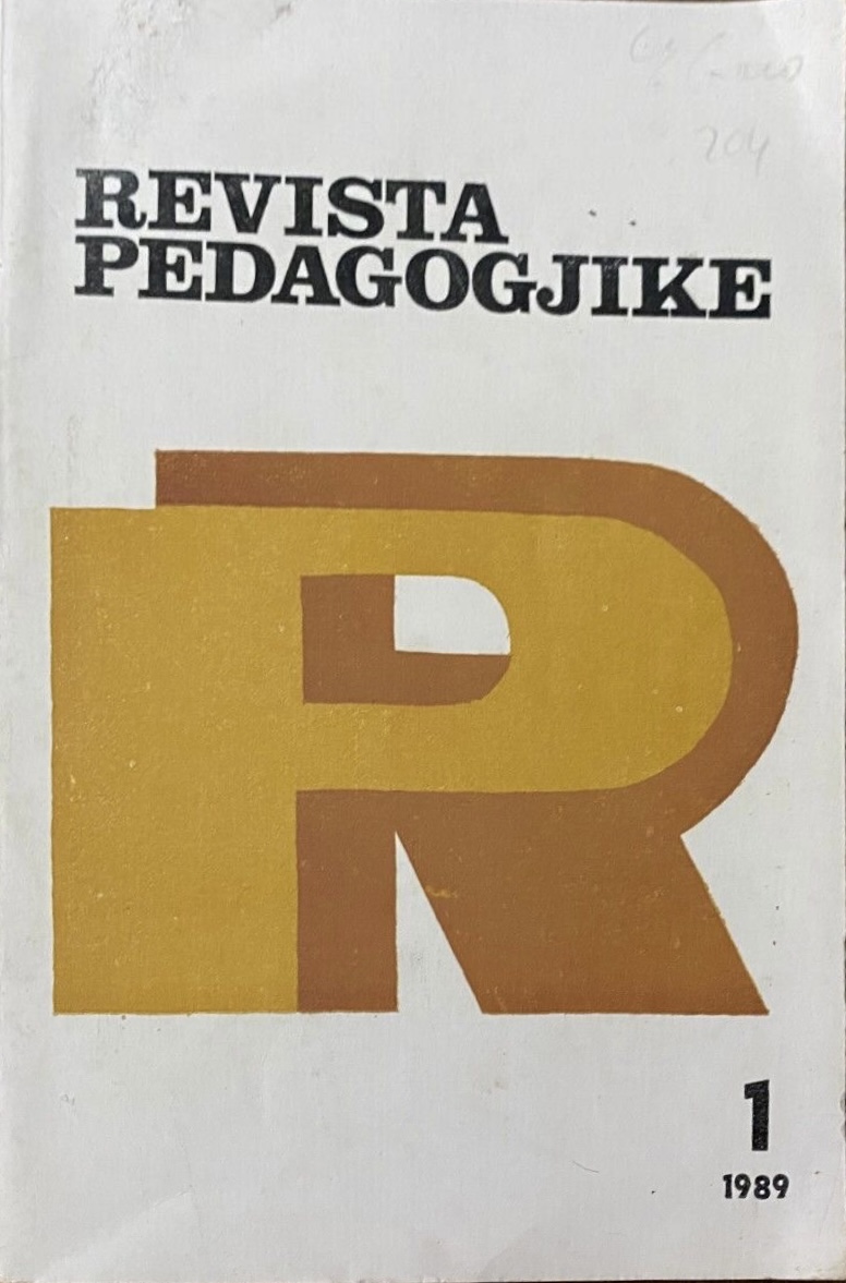 Revista pedagogjike : 1 : janar - mars 1989