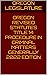 OREGON REVISED STATUTES TITLE 14 PROCEDURE IN CRIMINAL MATTERS GENERALLY 2022 EDITION