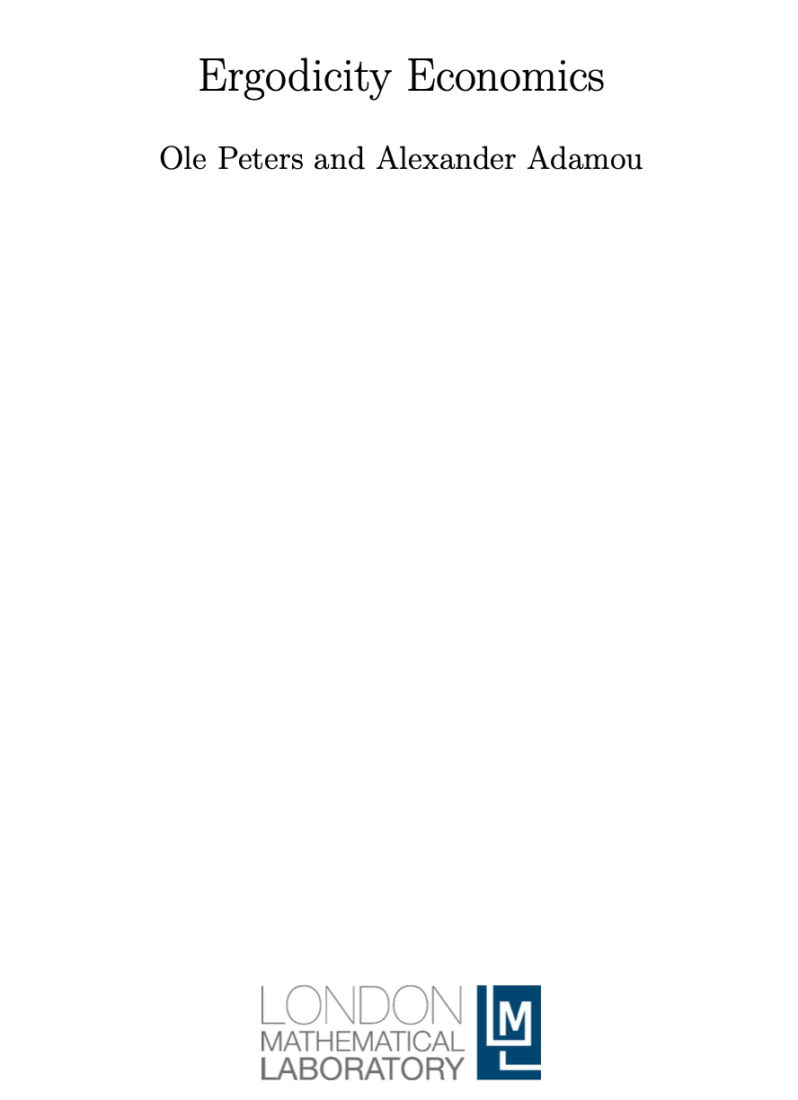 An Introduction to Ergodicity Economics (ebook)