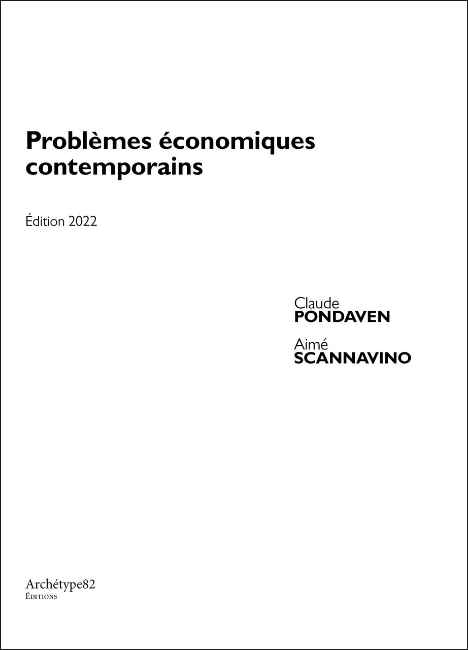 Problèmes économiques contemporains (Paperback)